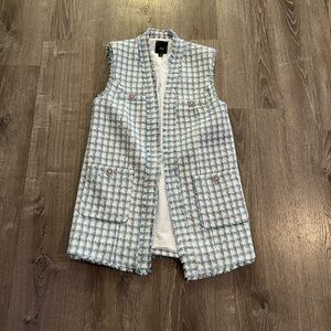 RIVER ISLAND Cotton Blend Bouclé Vest NWOT